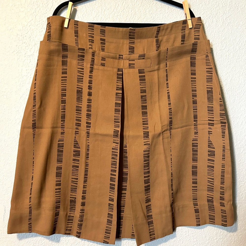 Ethos Paris, olive green printed skirt, Size XL, Fair-trade, Organic Cotton NEW